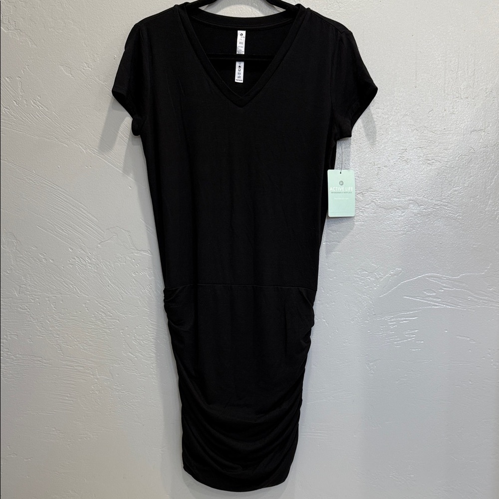 NWT Active Life Black Midi Dress Size M